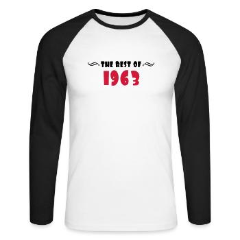 the best of -- 1963 - Unisex Baseballshirt langarm - Weiß/Schwarz - Vorne - Nik (191cm)