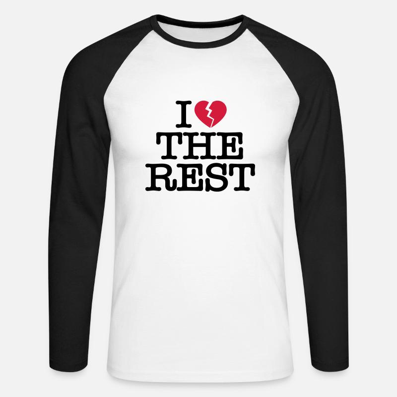 I hate the rest - Unisex Baseballshirt langarm - Weiß/Schwarz