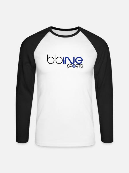 bibine sports - T-shirt baseball manches longues Homme - blanc/noir