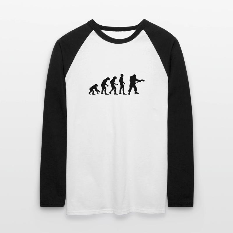 evolution pompier T-shirt baseball manches longues Homme