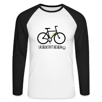 E-Bike Pedelec Funny Gift Bike eMTB Bike - Unisex Long Sleeve Baseball T-Shirt - white/black - Front - Nik (191cm)
