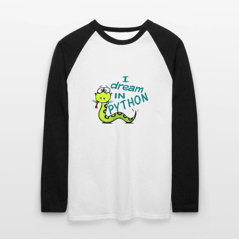 Programmeur Python T-shirt baseball manches longues Homme
