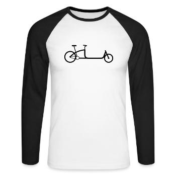 La grande roue de chargement - T-shirt baseball manches longues Homme - blanc/noir - Devant - Nik (191cm)