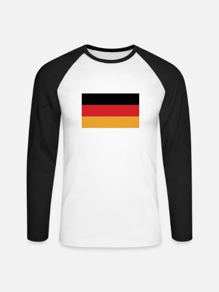 Germany - Unisex Long Sleeve Baseball T-Shirt - white/black