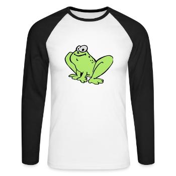 Toad - Unisex Long Sleeve Baseball T-Shirt - white/black - Front - Nik (191cm)