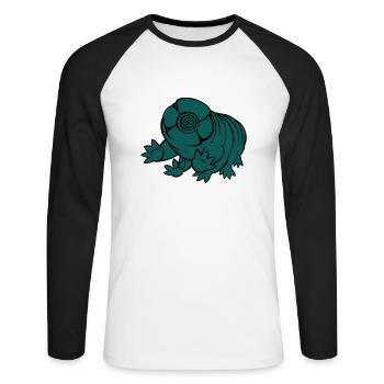 Barbes Tardigrade - T-shirt baseball manches longues Homme - blanc/noir - Devant - Nik (191cm)