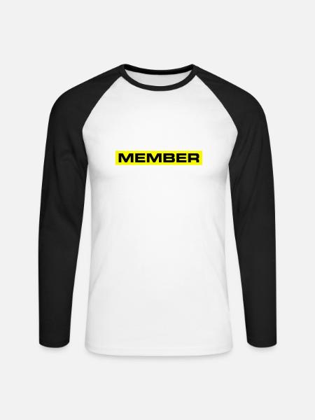 Équipier - T-shirt baseball manches longues Homme - blanc/noir
