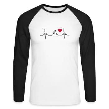 cologne - T-shirt baseball manches longues Homme - blanc/noir - Devant - Nik (191cm)
