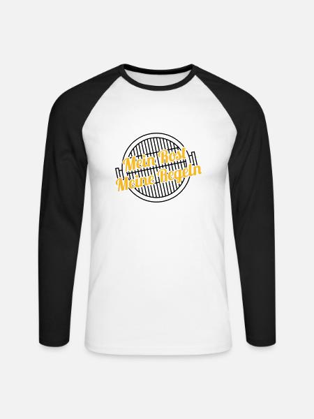 Mein Rost / Meine Regeln - Unisex Baseballshirt langarm - Weiß/Schwarz
