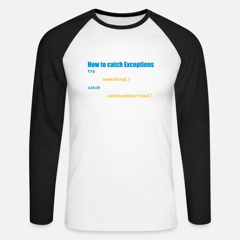 Programmierer, Software, Informatik, Developer - Unisex Baseballshirt langarm - Weiß/Schwarz