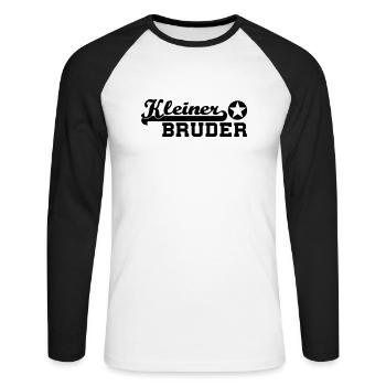 petite étoile frère - T-shirt baseball manches longues Homme - blanc/noir - Devant - Nik (191cm)