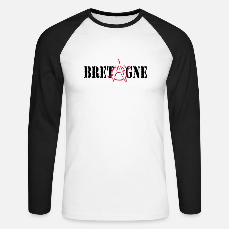 Anarchy Britannien - Unisex Baseballshirt langarm - Weiß/Schwarz