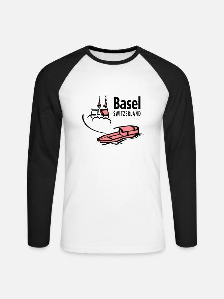 Faehri Muenster Basel - Unisex Baseballshirt langarm - Weiß/Schwarz