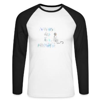 Warning the ice is melting !!! - Unisex Long Sleeve Baseball T-Shirt - white/black - Front - Nik (191cm)