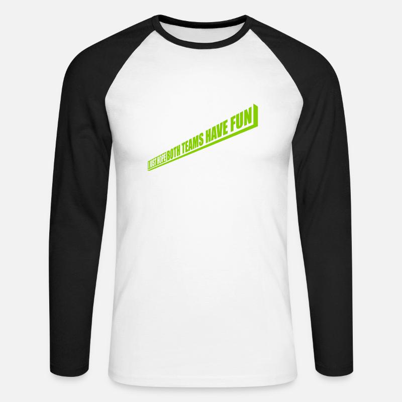 Both Teams Have Fun - Unisex Baseballshirt langarm - Weiß/Schwarz