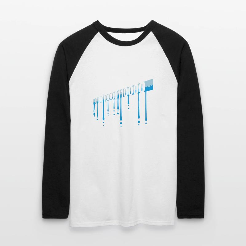 Binary Code Program Language Unisex Long Sleeve Baseball T-Shirt