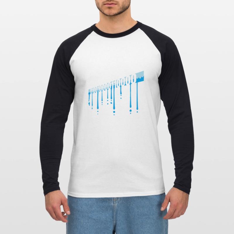 Binary Code Program Language Unisex Long Sleeve Baseball T-Shirt