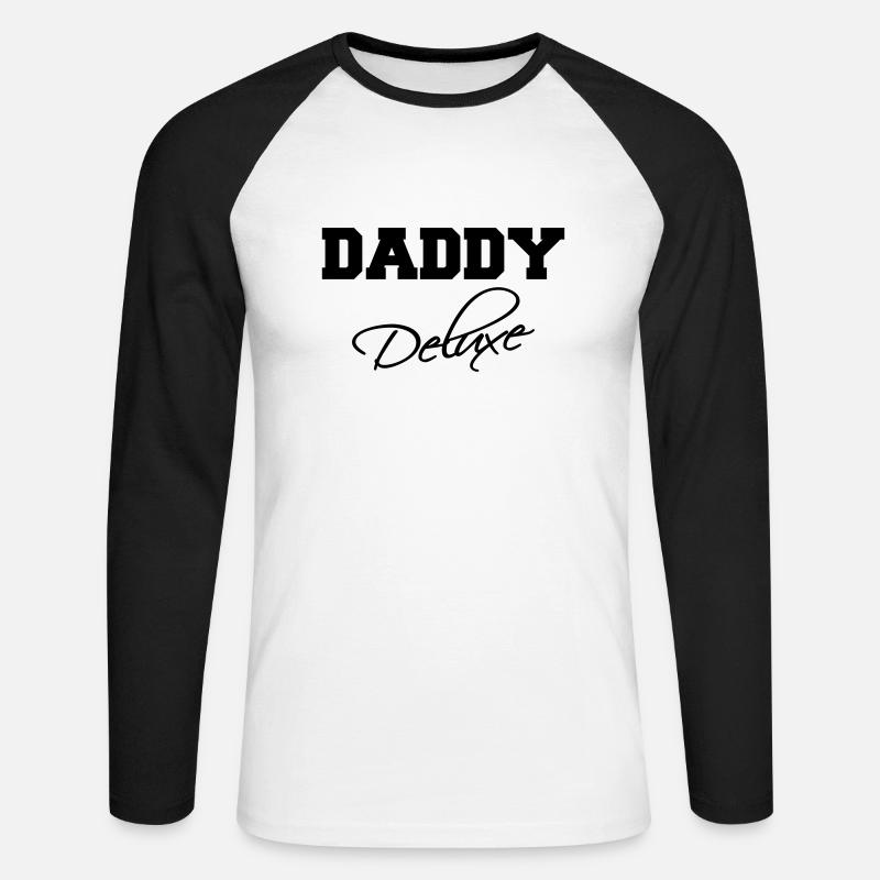 Daddy Deluxe - Unisex Baseballshirt langarm - Weiß/Schwarz