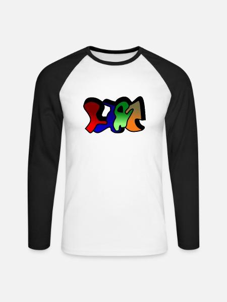 Schöne Kunst / Symbole / verschenken - Unisex Baseballshirt langarm - Weiß/Schwarz