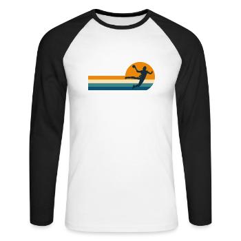 Handball handball handball player - Unisex Long Sleeve Baseball T-Shirt - white/black - Front - Nik (191cm)