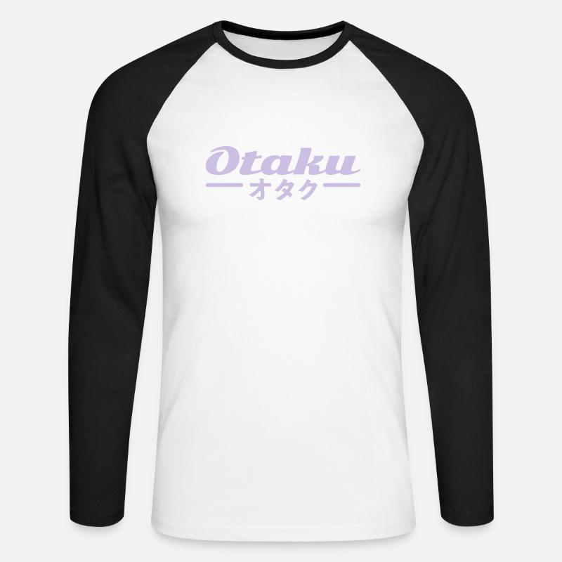 Otaku - Unisex Long Sleeve Baseball T-Shirt - white/black