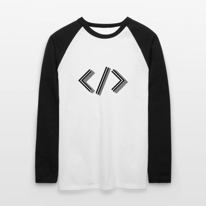 Retro Bracket's - Full Stack Developer HTML XML Unisex Baseballshirt langarm