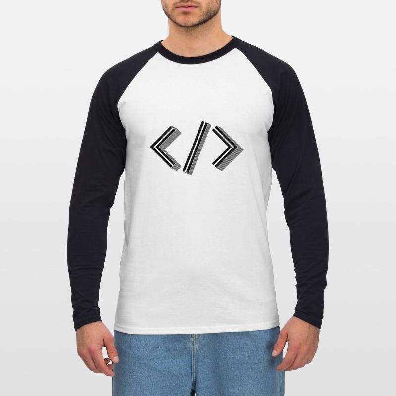 Retro Bracket's - Full Stack Developer HTML XML Unisex Baseballshirt langarm