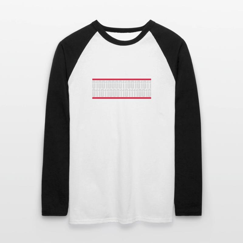 Langage de programme de code binaire T-shirt baseball manches longues Homme