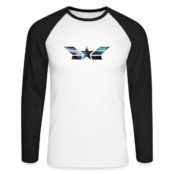 American stardust - Unisex Long Sleeve Baseball T-Shirt - white/black - Front - Nik (191cm)