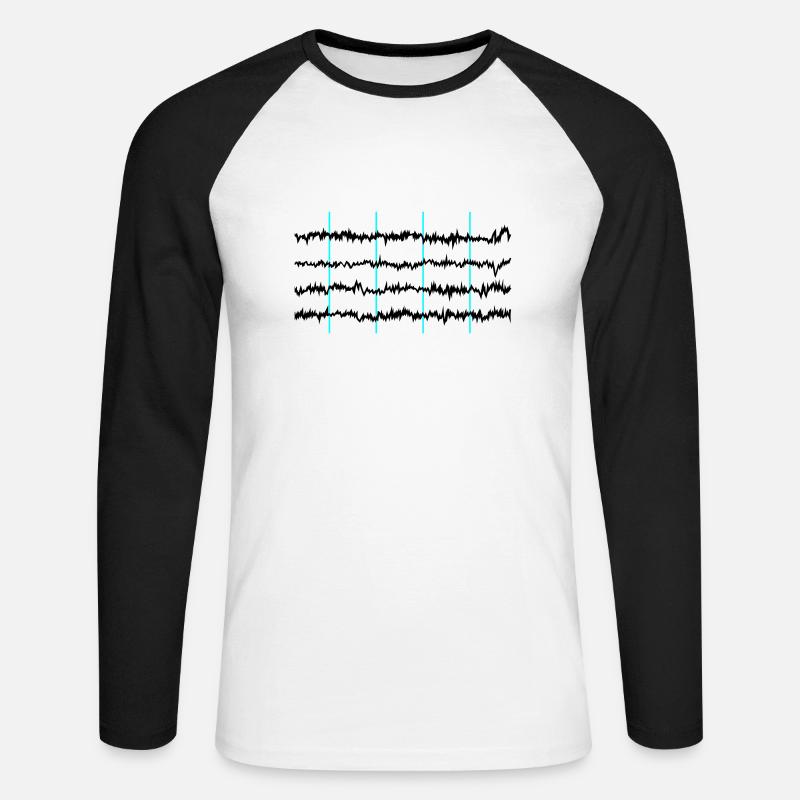 brainwaves - Unisex Baseballshirt langarm - Weiß/Schwarz