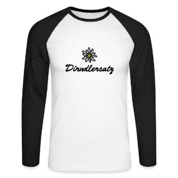 T-shirt as a substitute for Dirndl , - Unisex Long Sleeve Baseball T-Shirt - white/black - Front - Nik (191cm)