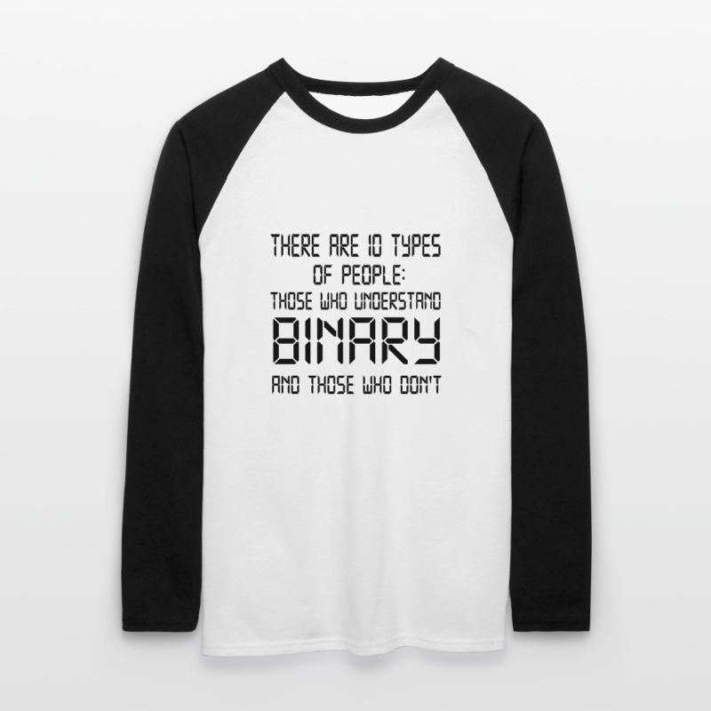 Binary Code Binary Informatics Geek Gift Unisex Long Sleeve Baseball T-Shirt