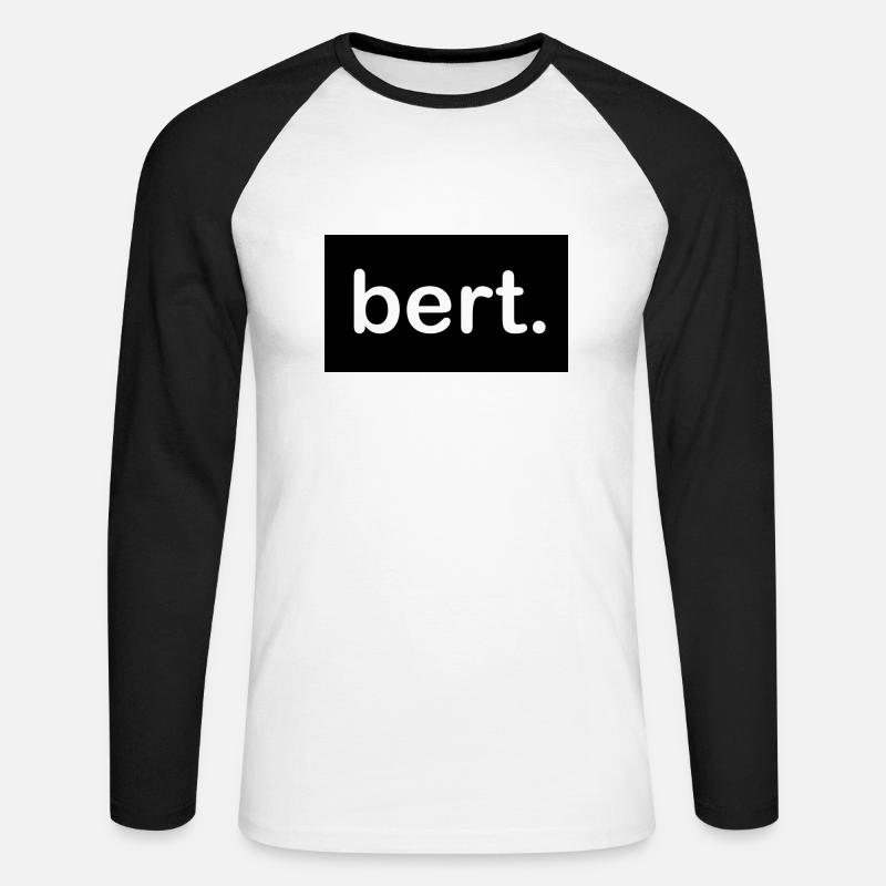 bert. - Unisex Baseballshirt langarm - Weiß/Schwarz