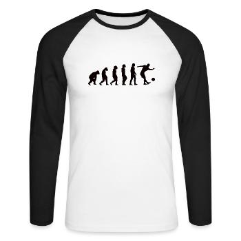 Football Football player Football coach Footballer - Unisex Long Sleeve Baseball T-Shirt - white/black - Front - Nik (191cm)