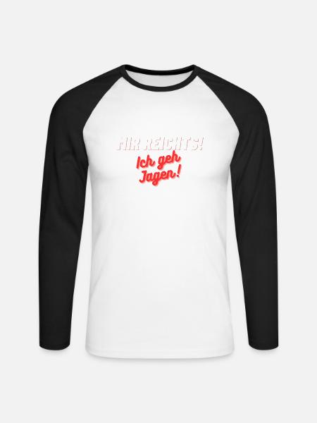 Überschrift hinzufügen 1 - Unisex Baseballshirt langarm - Weiß/Schwarz