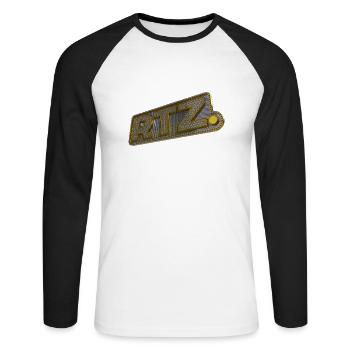 RTZ - Unisex Baseballshirt langarm - Weiß/Schwarz - Vorne - Nik (191cm)