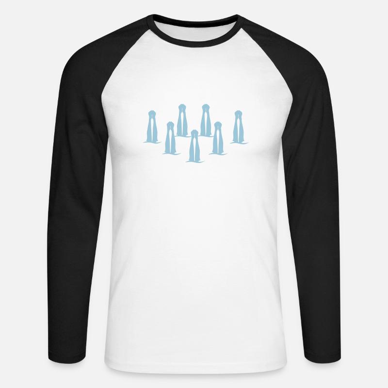 SYNCHRONIZED SWIMMING synchronized swimm - Unisex Long Sleeve Baseball T-Shirt - white/black