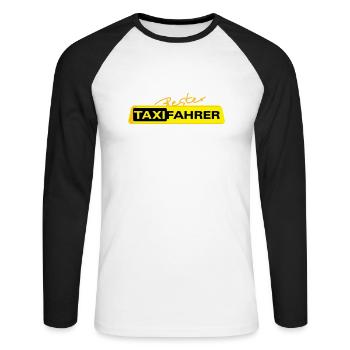 Bester Taxifahrer 1 - Unisex Baseballshirt langarm - Weiß/Schwarz - Vorne - Nik (191cm)