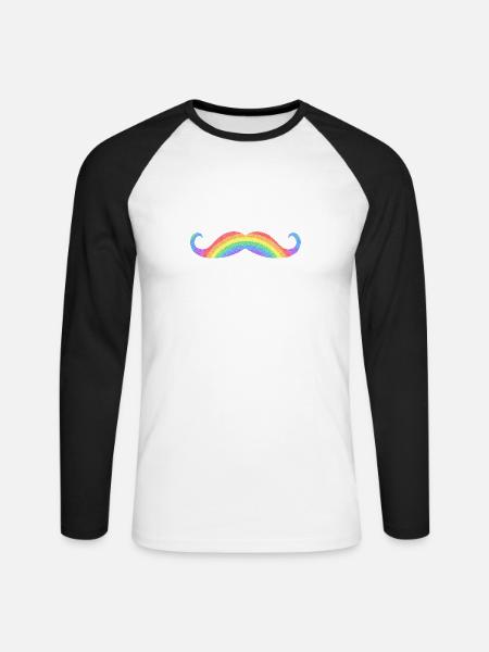 Rainbow Tash - Unisex Long Sleeve Baseball T-Shirt - white/black