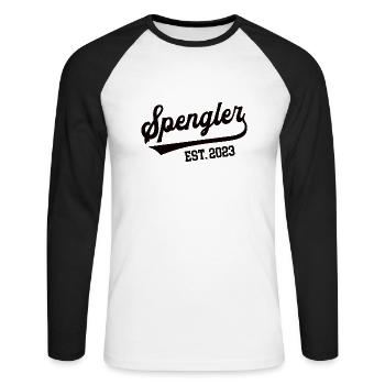 Spengler 2023 Meister Ausbildung Klempner Handwerk - Unisex Baseballshirt langarm - Weiß/Schwarz - Vorne - Nik (191cm)