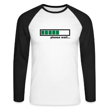 Loading - T-shirt baseball manches longues Homme - blanc/noir - Devant - Nik (191cm)