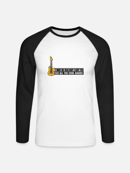 I may be old - Unisex Long Sleeve Baseball T-Shirt - white/black