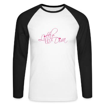 Little Baby Girl - Unisex Baseballshirt langarm - Weiß/Schwarz - Vorne - Nik (191cm)