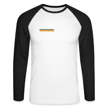 Vintage 1972 - Unisex Long Sleeve Baseball T-Shirt - white/black - Front - Nik (191cm)