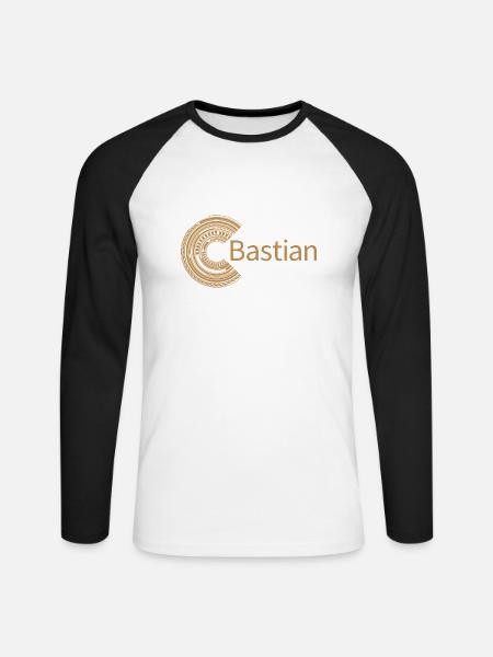 For Bastian - Unisex Long Sleeve Baseball T-Shirt - white/black