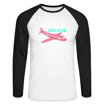 Holiday - Unisex Long Sleeve Baseball T-Shirt - white/black - Front - Nik (191cm)