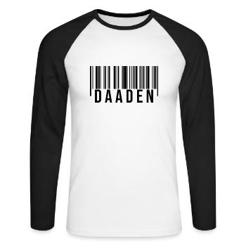 Daaden Westerwald - Unisex Baseballshirt langarm - Weiß/Schwarz - Vorne - Nik (191cm)