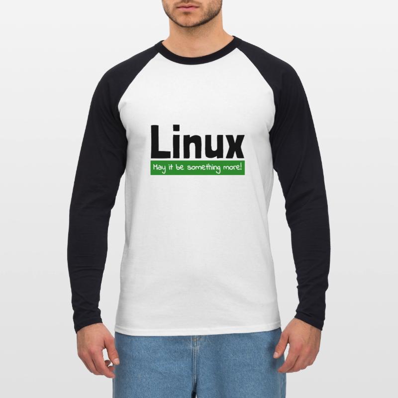 Linux Computer Computerarbeit witzige Sprüche Nerd Unisex Baseballshirt langarm