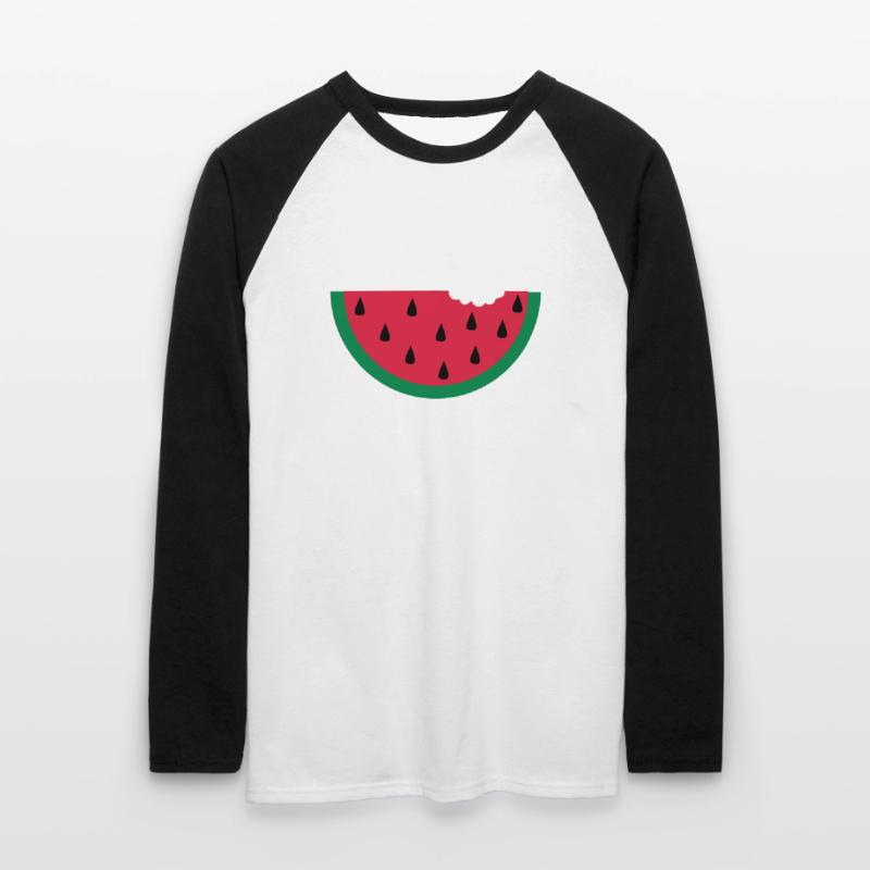 fruit pastèque pastèque T-shirt baseball manches longues Homme