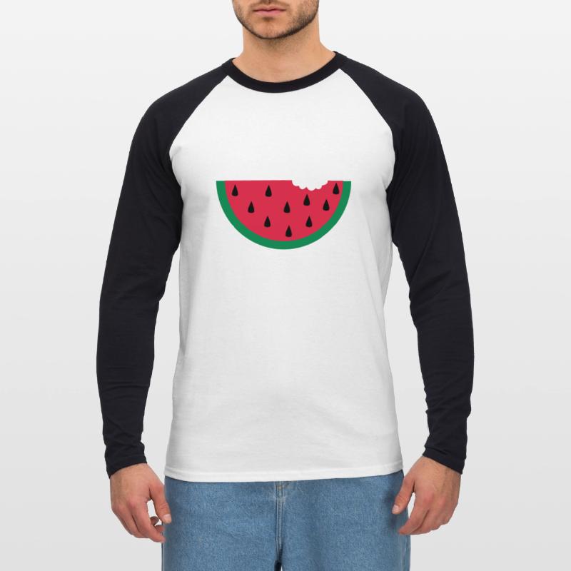 fruit pastèque pastèque T-shirt baseball manches longues Homme